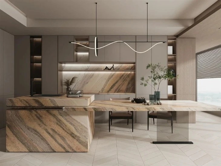 Statuario Rosso Marble Floor